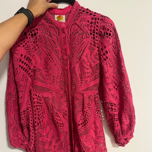 FARM Rio Pink Guipire Lace Maxi Dress - Picture 4 of 4